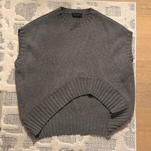 Zara Gray Sleeveless Knit Sweater